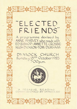 Cover of the Programme for the Elected Friends event